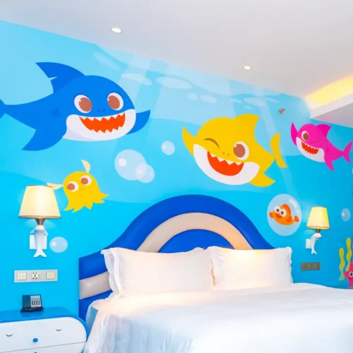 Shark Baby Family Double Bed Room